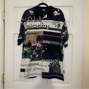 The Disney Catalog Mickey Mouse Goofy Y2K AOP All Over Print Golf Shirt XL XXL